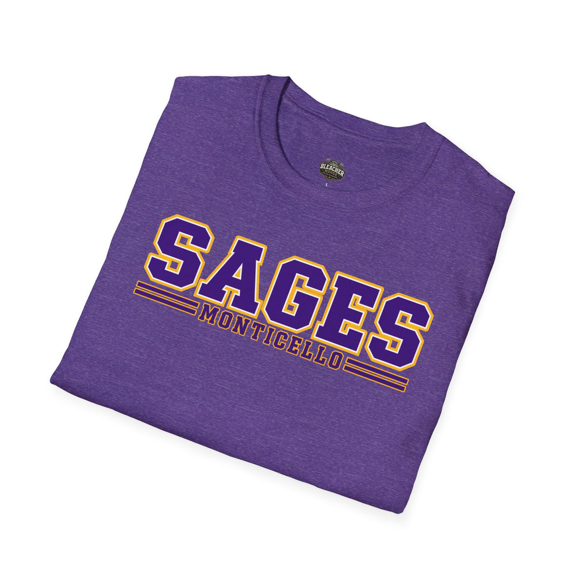 Sages Monticello Crew T‑Shirt — Classic Collegiate School Spirit Tee