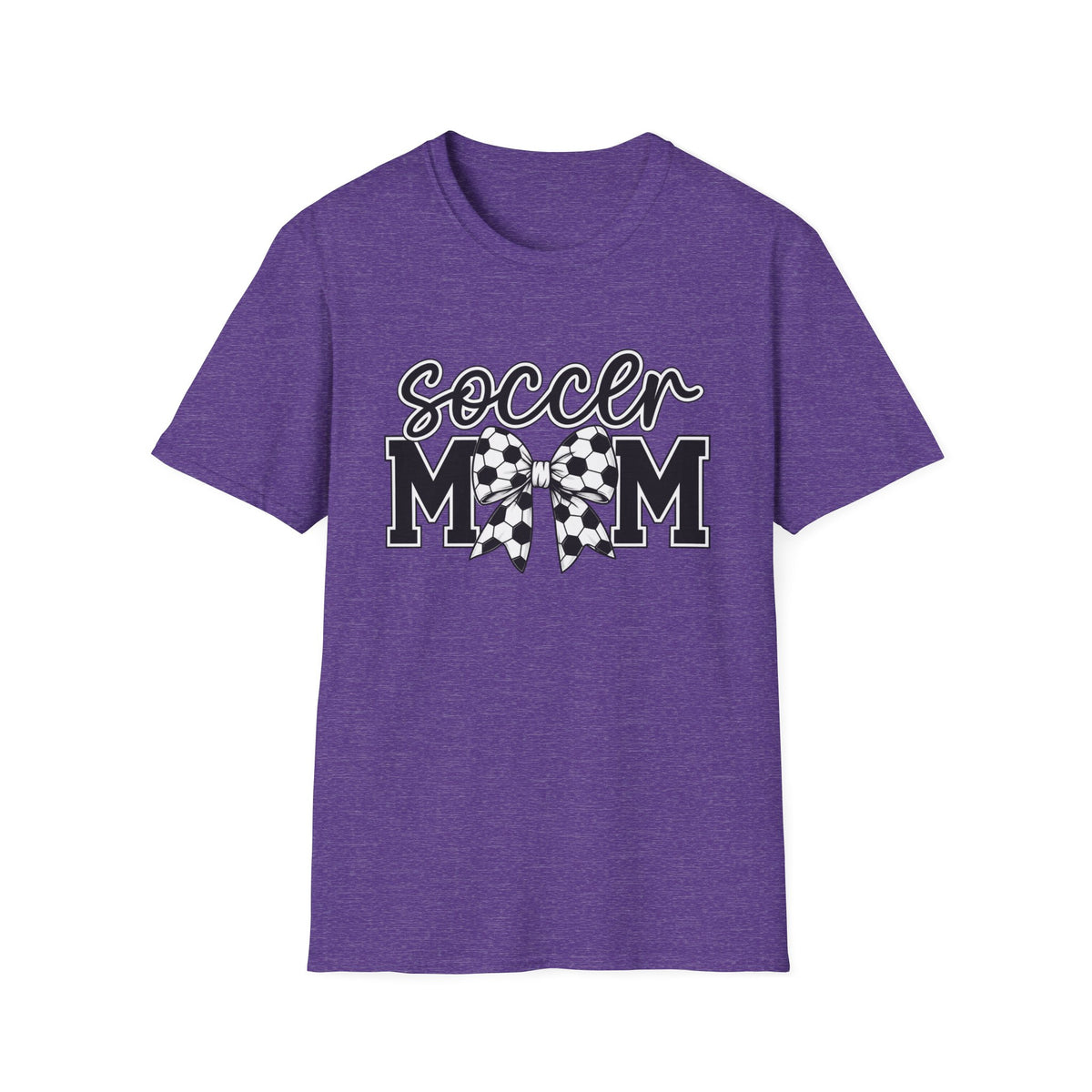 Soccer Mom T-Shirt — Leopard Bow Soccer Ball Design