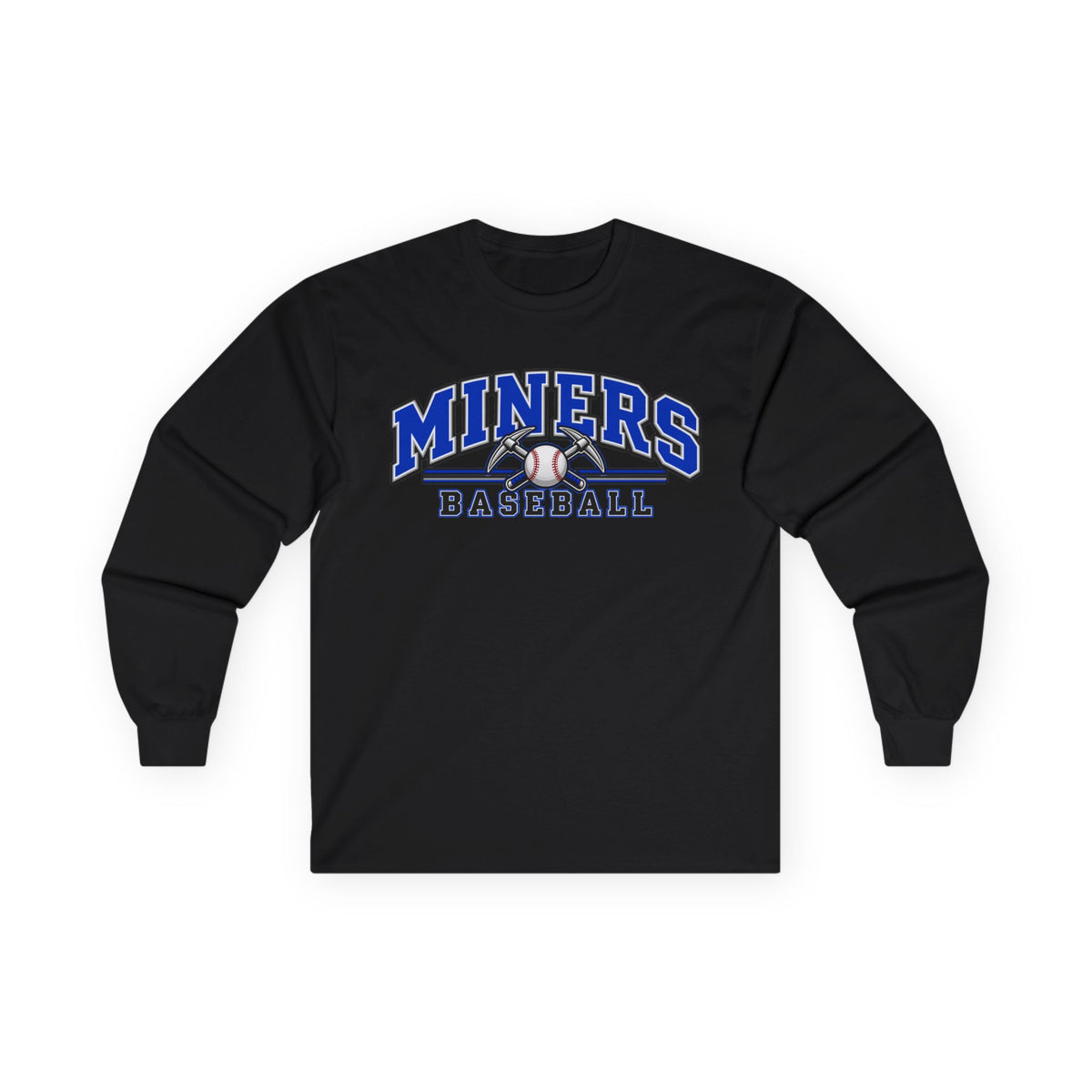 Miners Baseball Long Sleeve Tee — Team Logo Shirt for Fans