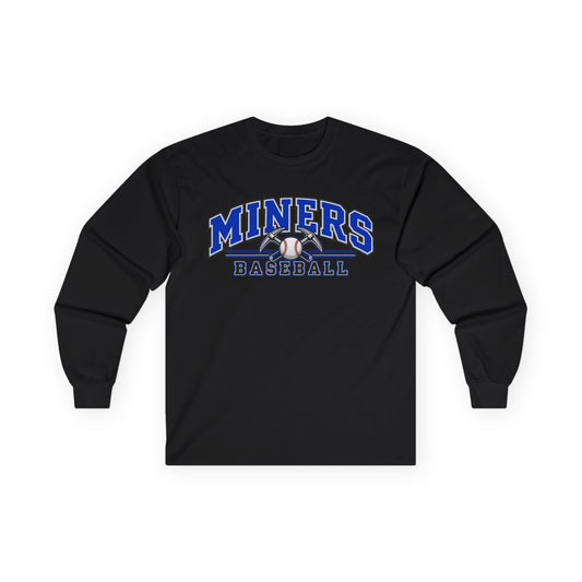Miners Baseball Long Sleeve Tee — Team Logo Shirt for Fans
