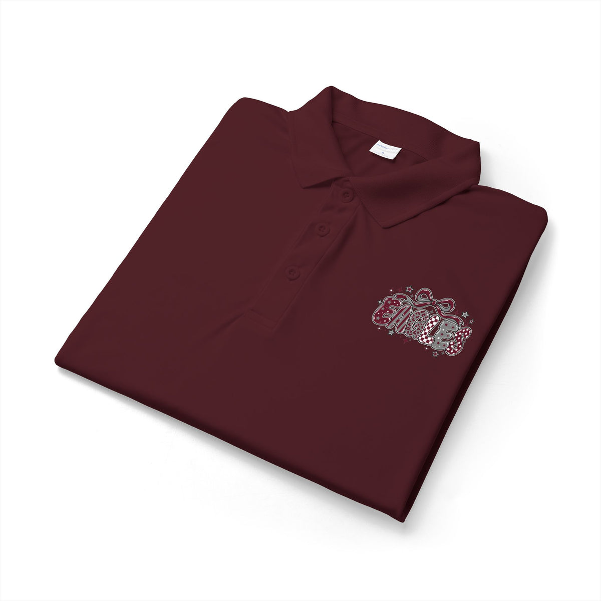 Eagles Embroidered Floral Crest Polo Shirt