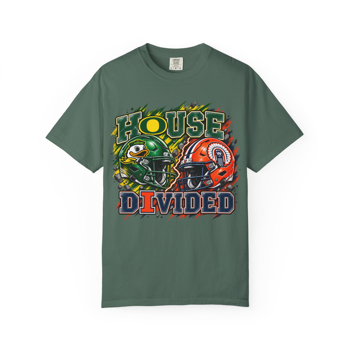 House Divided Football T-Shirt - Oregon vs. Illinois