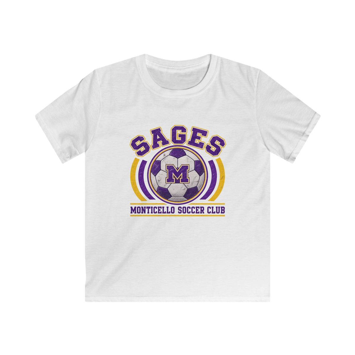 YOUTH CUSTOMIZABLE Sages Soccer Club T-Shirt — YOUR NAME AND NUMBER