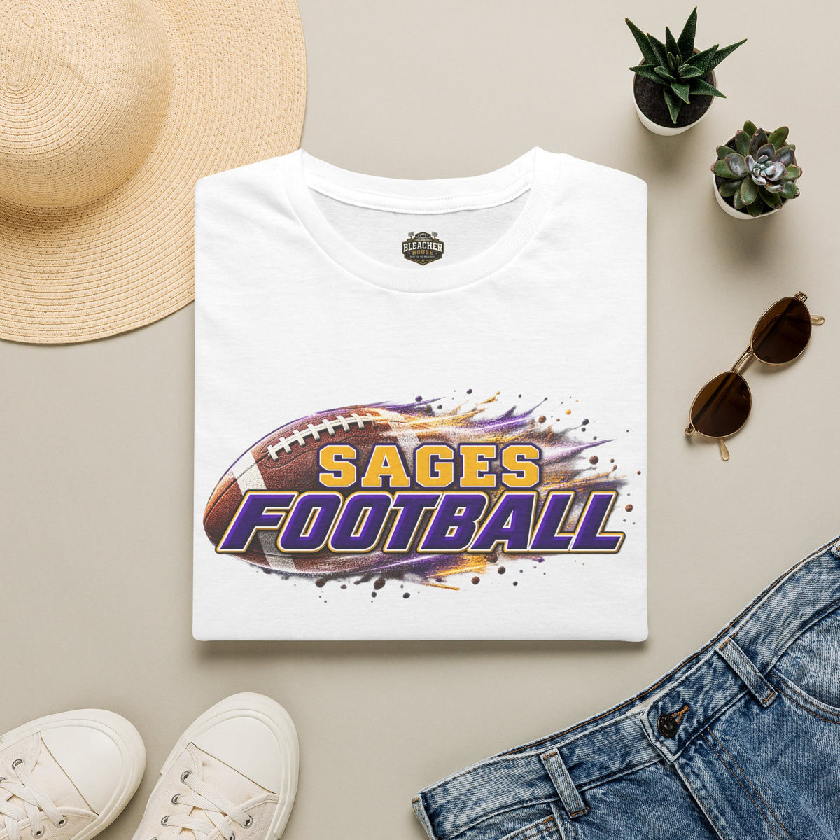 Sages Flaming Football T-Shirt