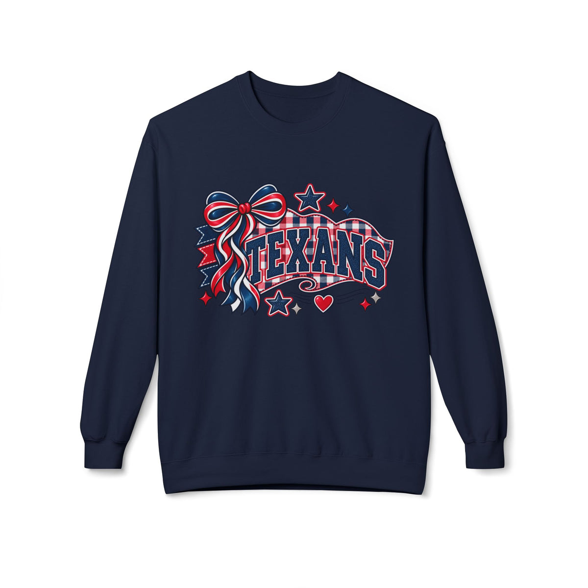 Texans Ribbon & Banner Crewneck Sweatshirt — Team Spirit Pullover