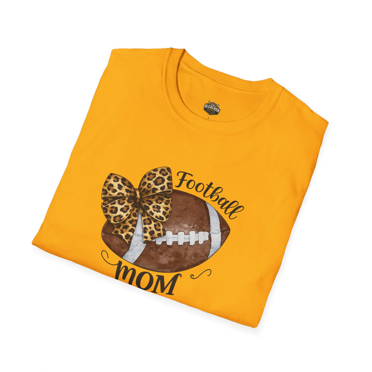 Football Mom T-Shirt — Leopard Bow Game Day Tee