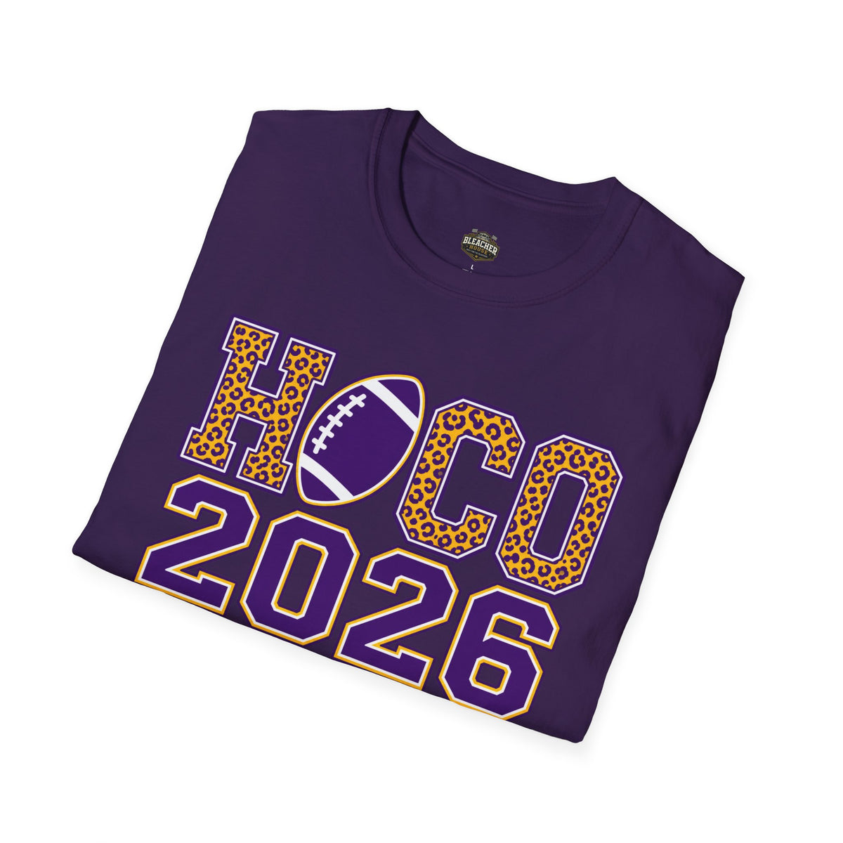 Homecoming 2026 Football Tee — HOCO 2026 Leopard Accent T-Shirt