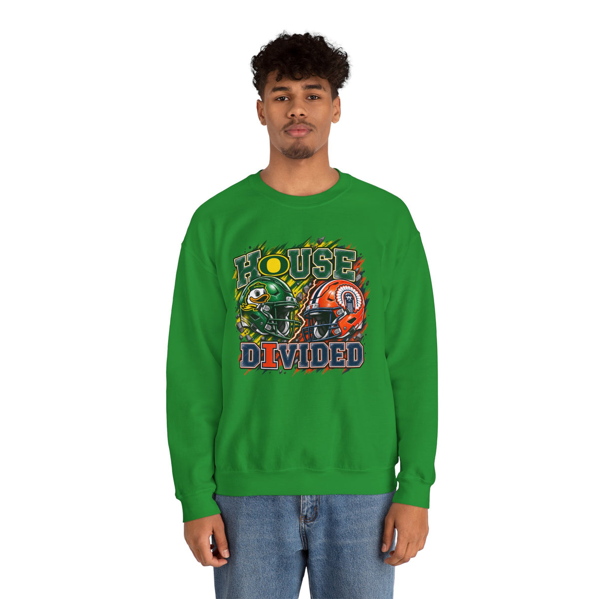 House Divided Graphic Crewneck Sweatshirt - Oregon vs. Illinois