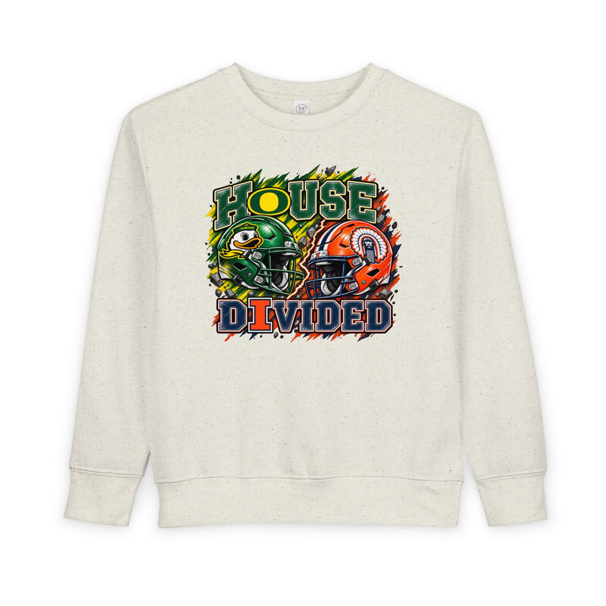 TODDLER House Divided Sweatshirt - Illinois vs Oregon