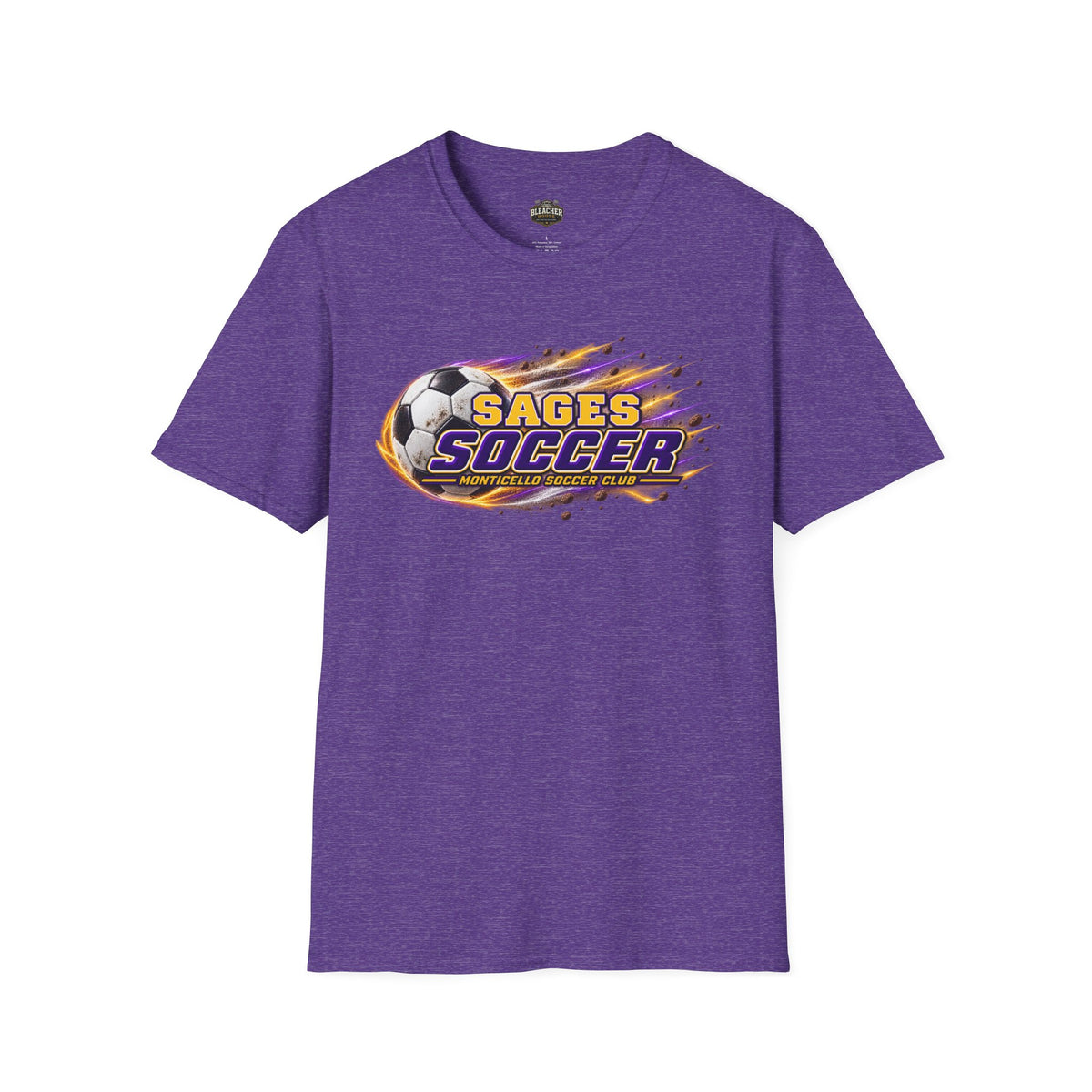 Monticello Soccer Club T Shirt - Flaming Soccer Ball