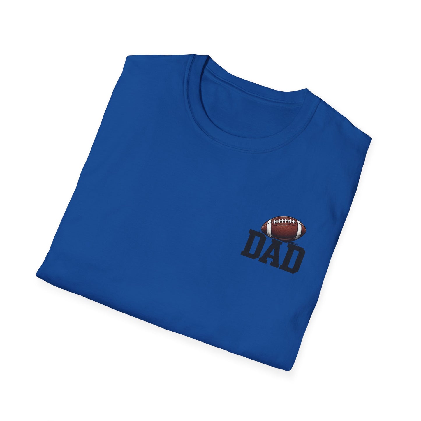 Football Dad T‑Shirt — 'DAD' with Football Chest Print