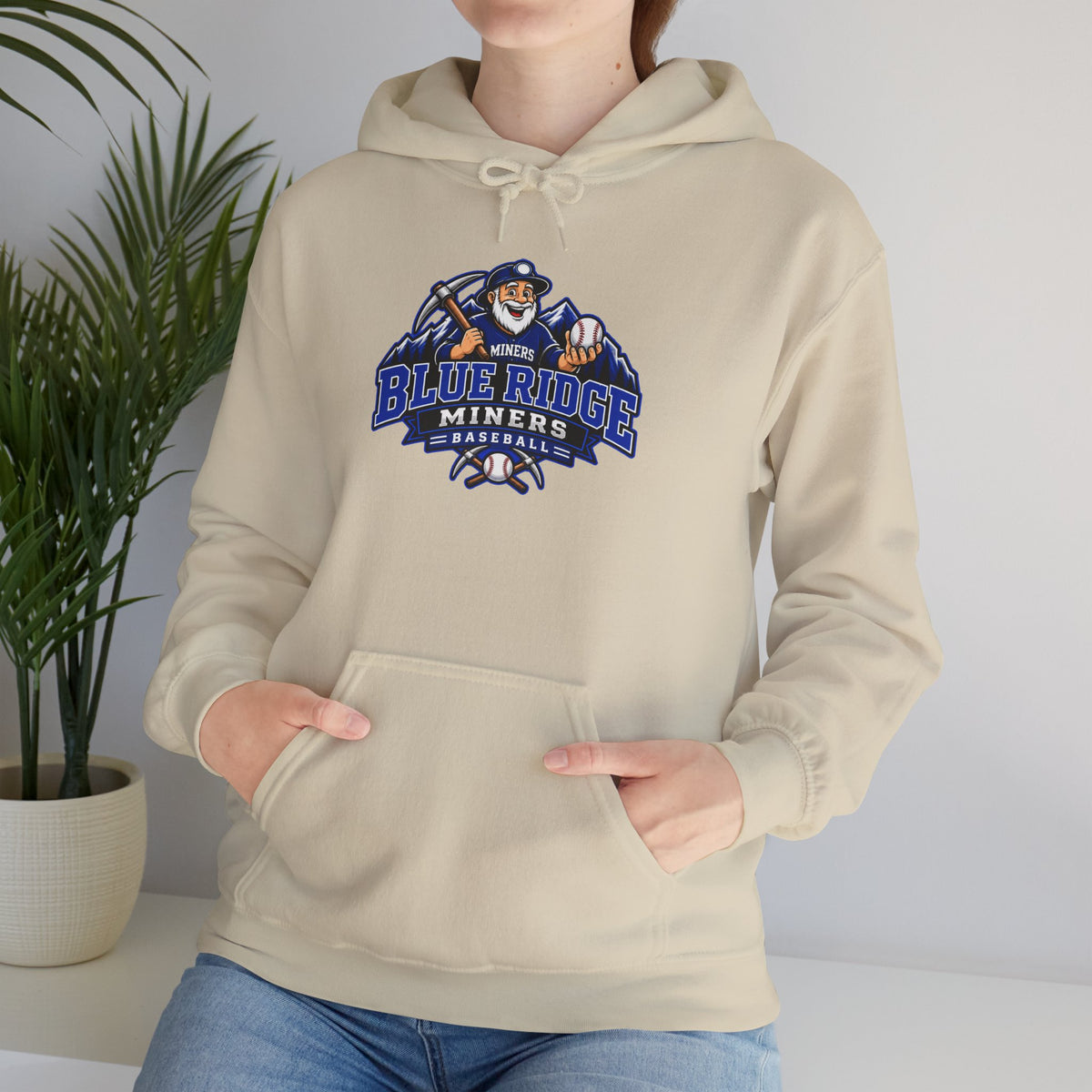 Blue Ridge Miners Mascot Logo Hoodie