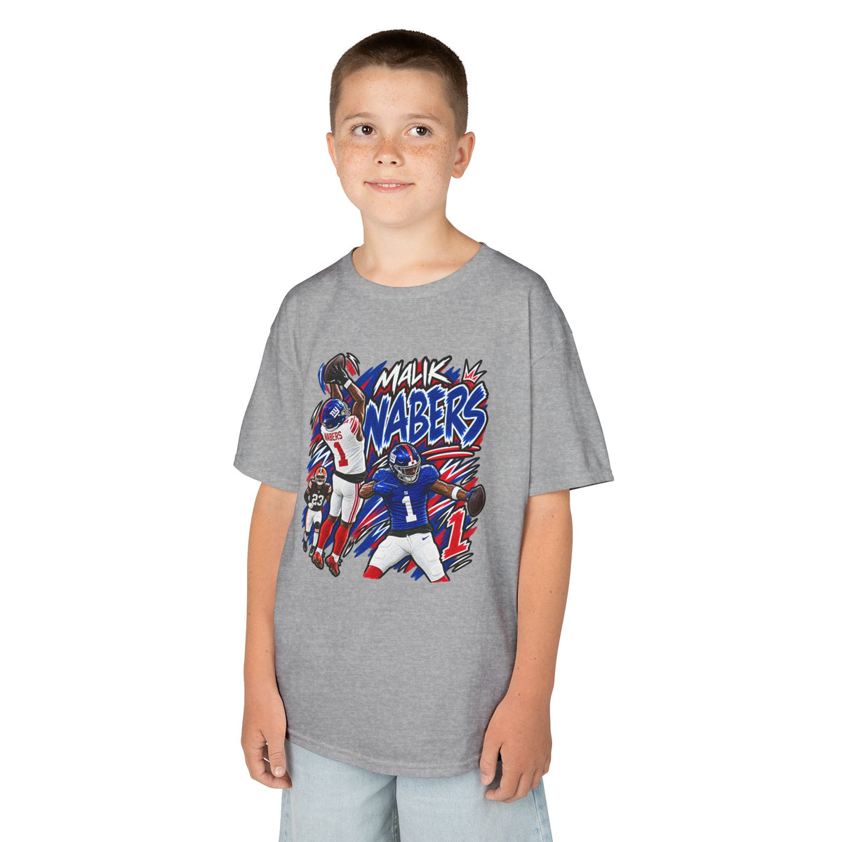 Malik Nabers Graphic T-Shirt - Sunday Standouts Sketch Series