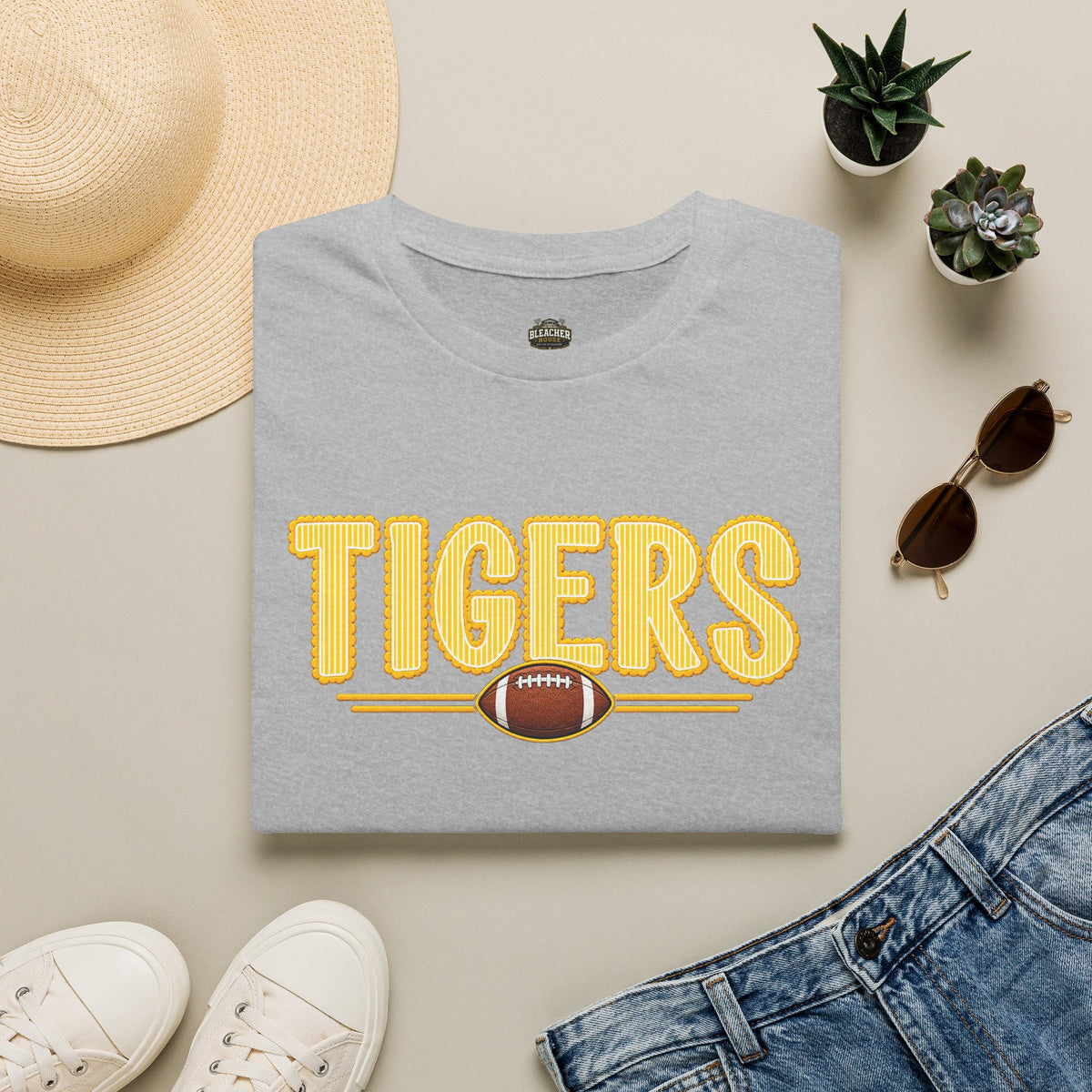 Tigers Football T-Shirt – Vintage Yellow Team Tee