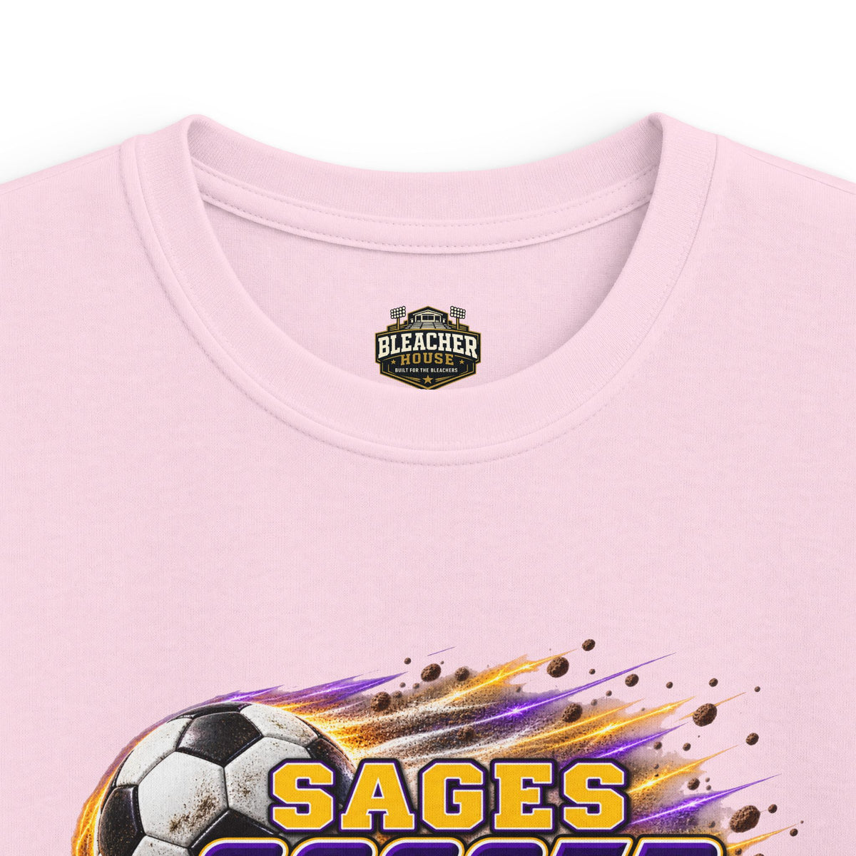 YOUTH Monticello Soccer Club T Shirt - Flaming Soccer Ball