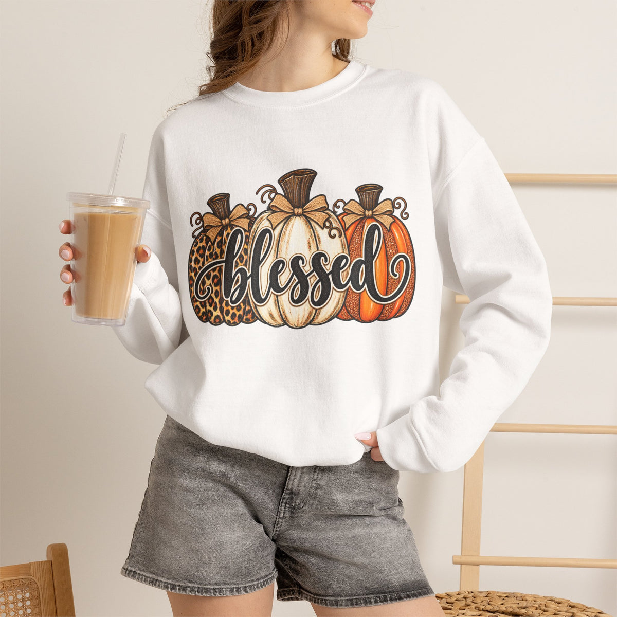 Blessed Pumpkin Sweatshirt — Fall Autumn Crewneck