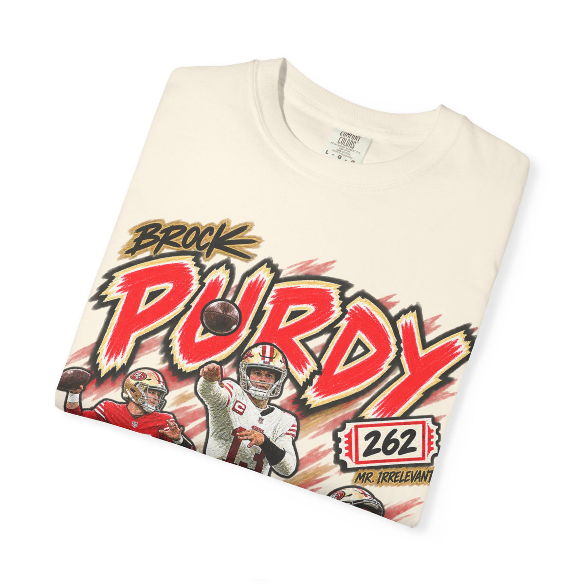 Brock Purdy, MR. IRRELEVANT Graphic T-Shirt - Sunday Standouts Sketch Series