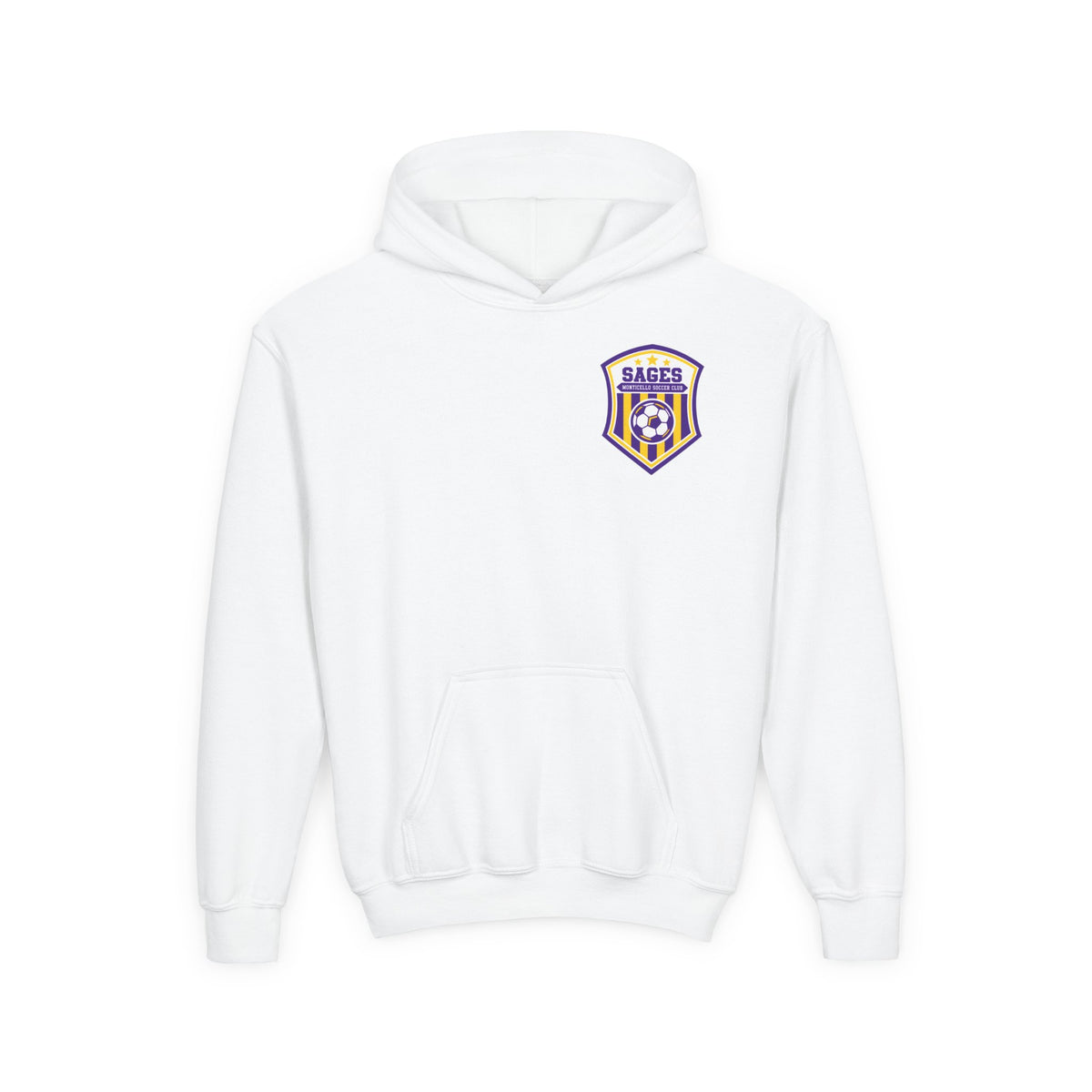 YOUTH Monticello Soccer Club Crest Hoodie - Youth Hooded Sweatshirt