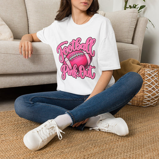 Football Pink Out T-Shirt — Pink Football Game Day Tee