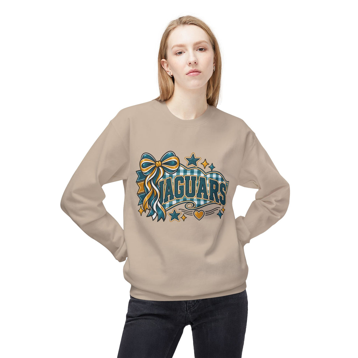 Jaguars Ribbon & Banner Crewneck Sweatshirt — Team Spirit Pullover
