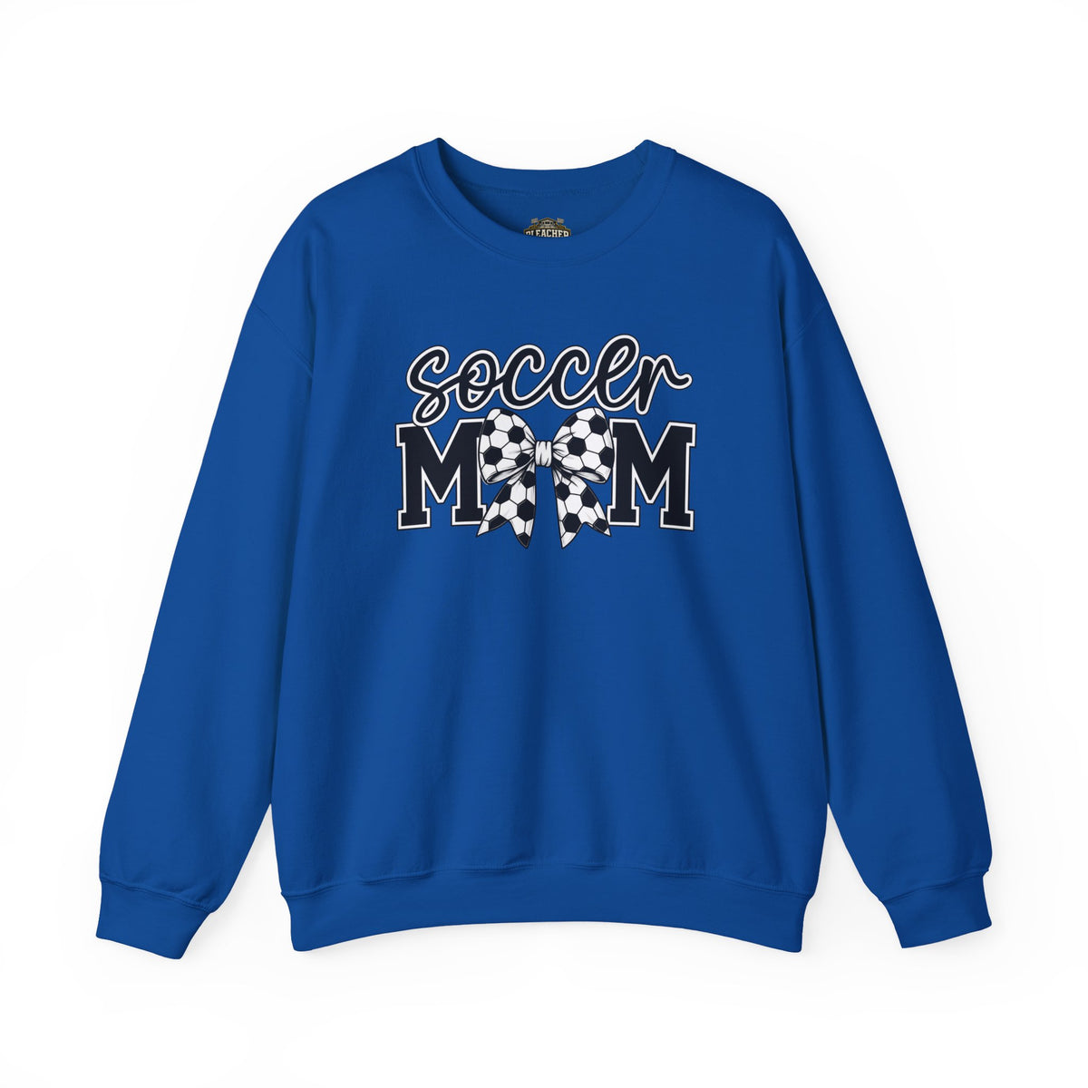 Soccer Mom Crewneck Sweatshirt — Cheer Mom Graphic Pullover with Soccer Bow