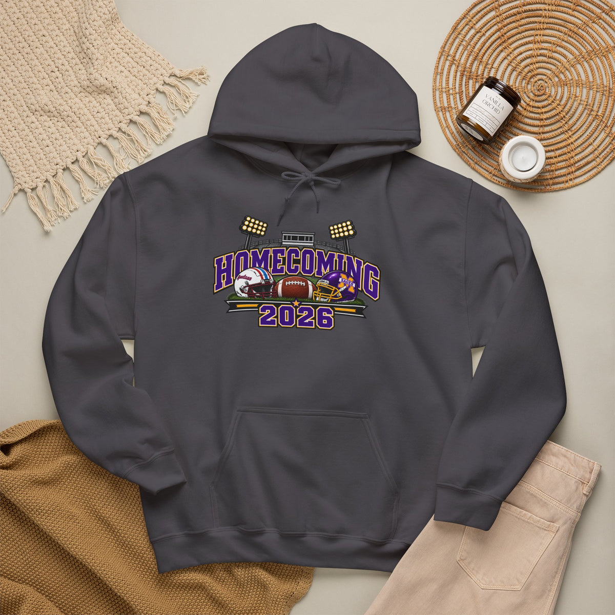 Homecoming 2026 Hoodie — School Spirit Football Crew Sweatshirt