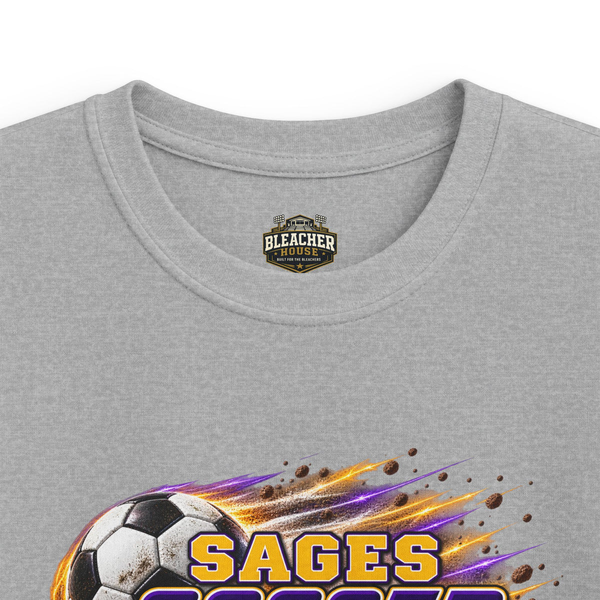 YOUTH Monticello Soccer Club T Shirt - Flaming Soccer Ball