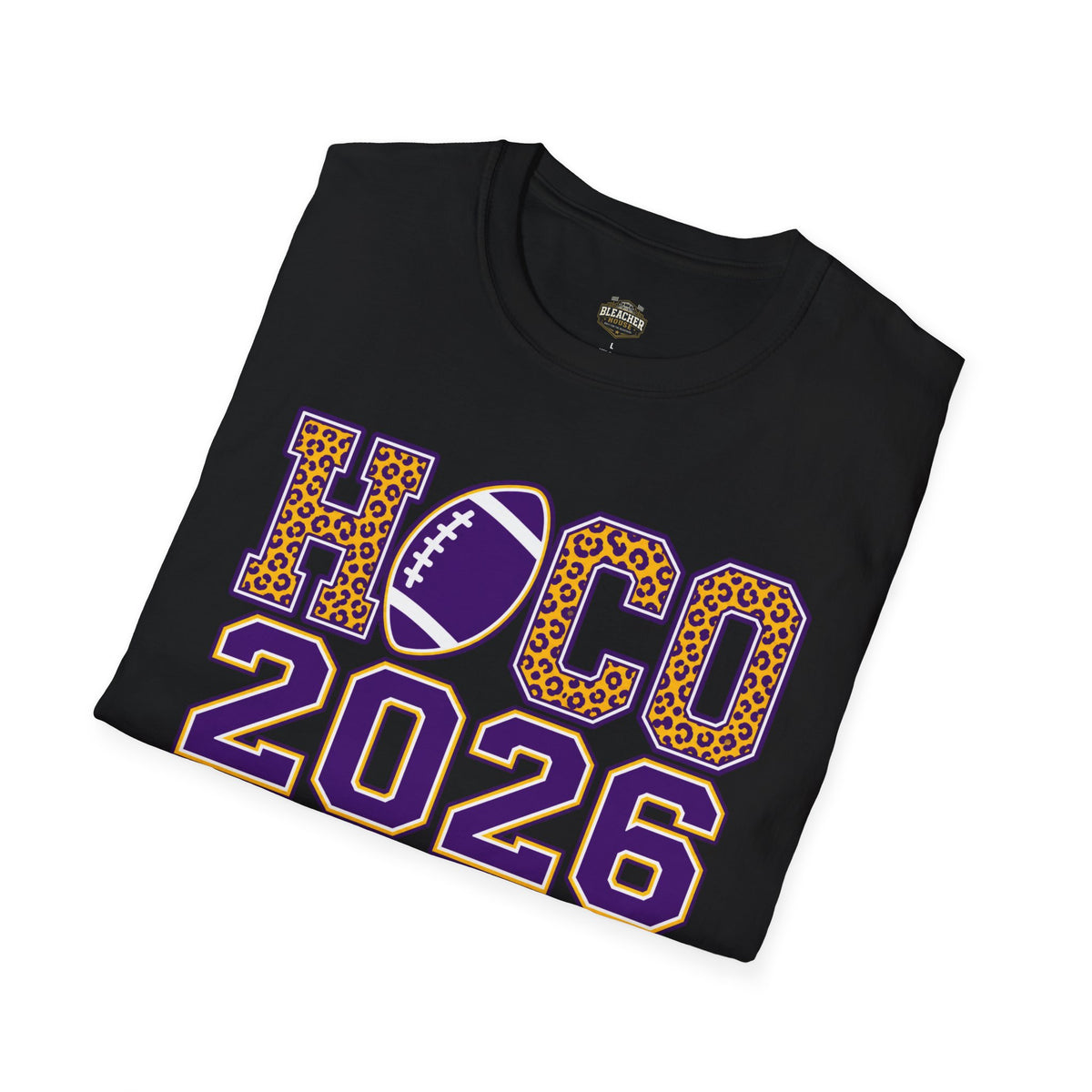 Homecoming 2026 Football Tee — HOCO 2026 Leopard Accent T-Shirt