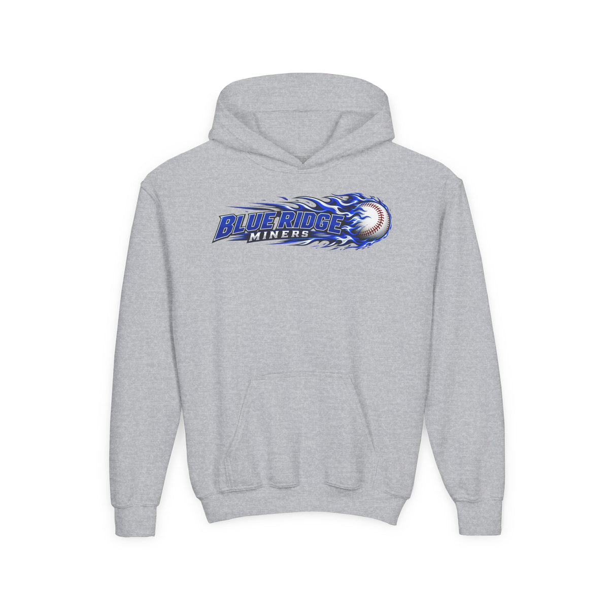 YOUTH Blue Ridge Miners Flaming Baseball Hoodie – Flaming Ball Hoodie