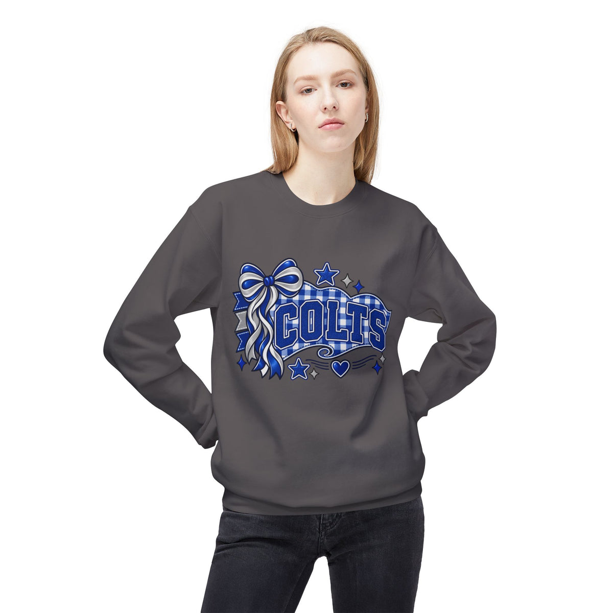 Colts Ribbon & Banner Crewneck Sweatshirt - Team Spirit Pullover