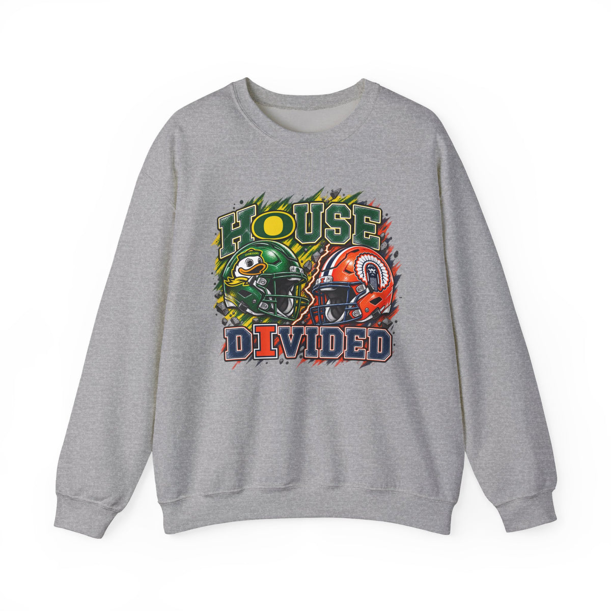House Divided Graphic Crewneck Sweatshirt - Oregon vs. Illinois