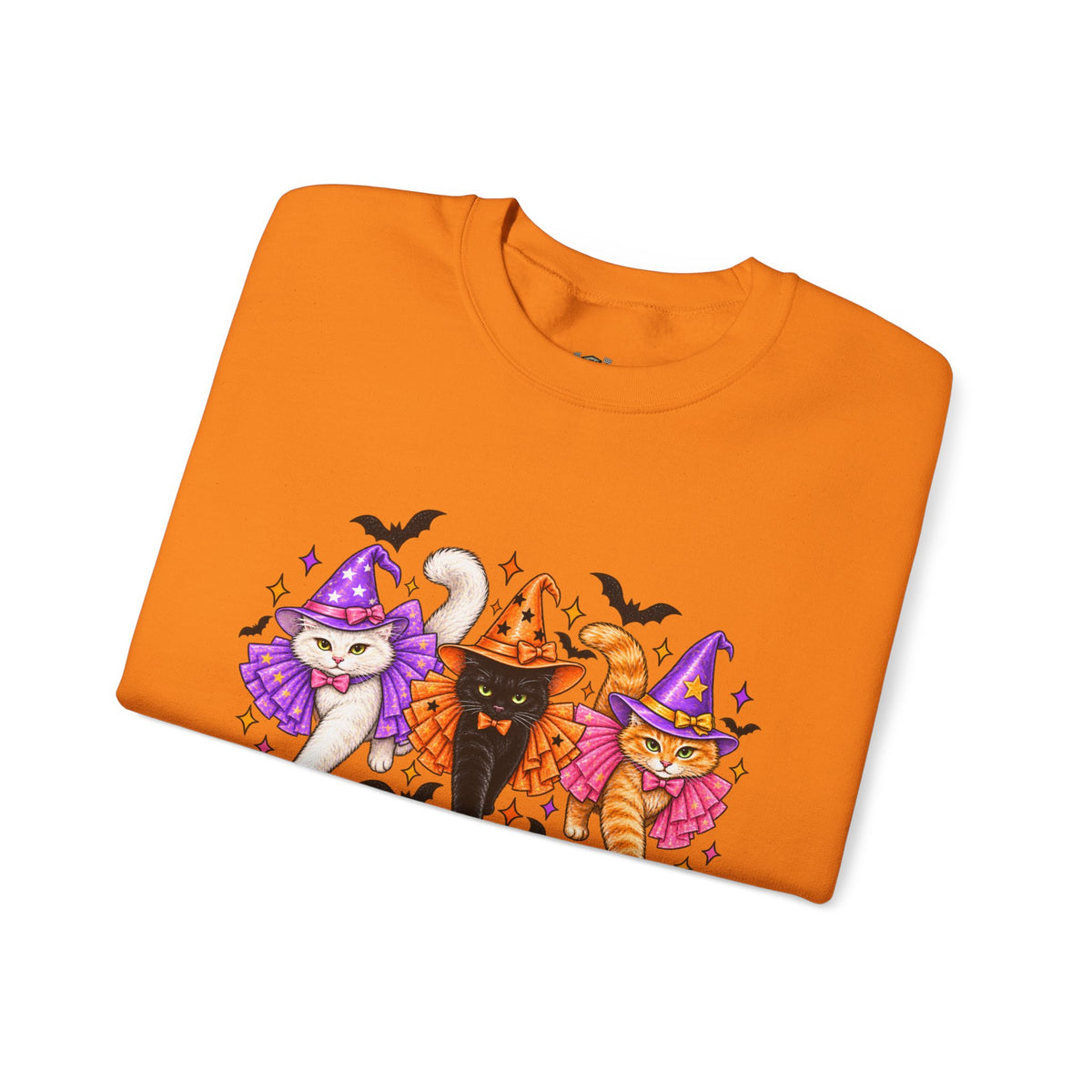 Halloween Witch Cats Crewneck Sweatshirt