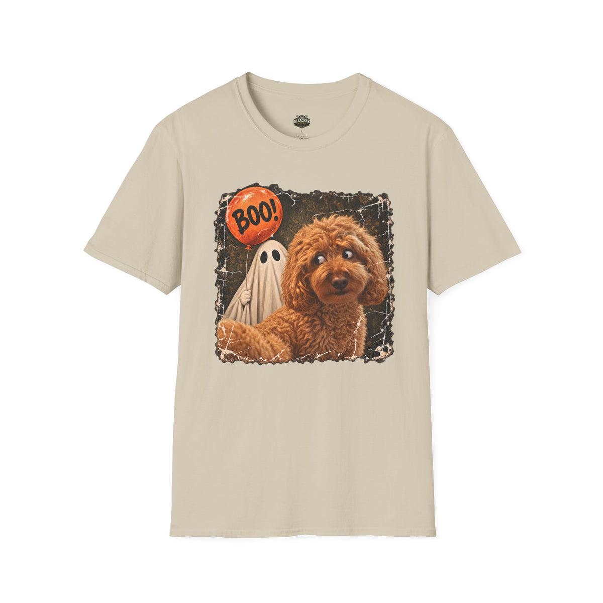 Halloween Dog T-Shirt – Cute Pup with 'Boo!' Ghost Design