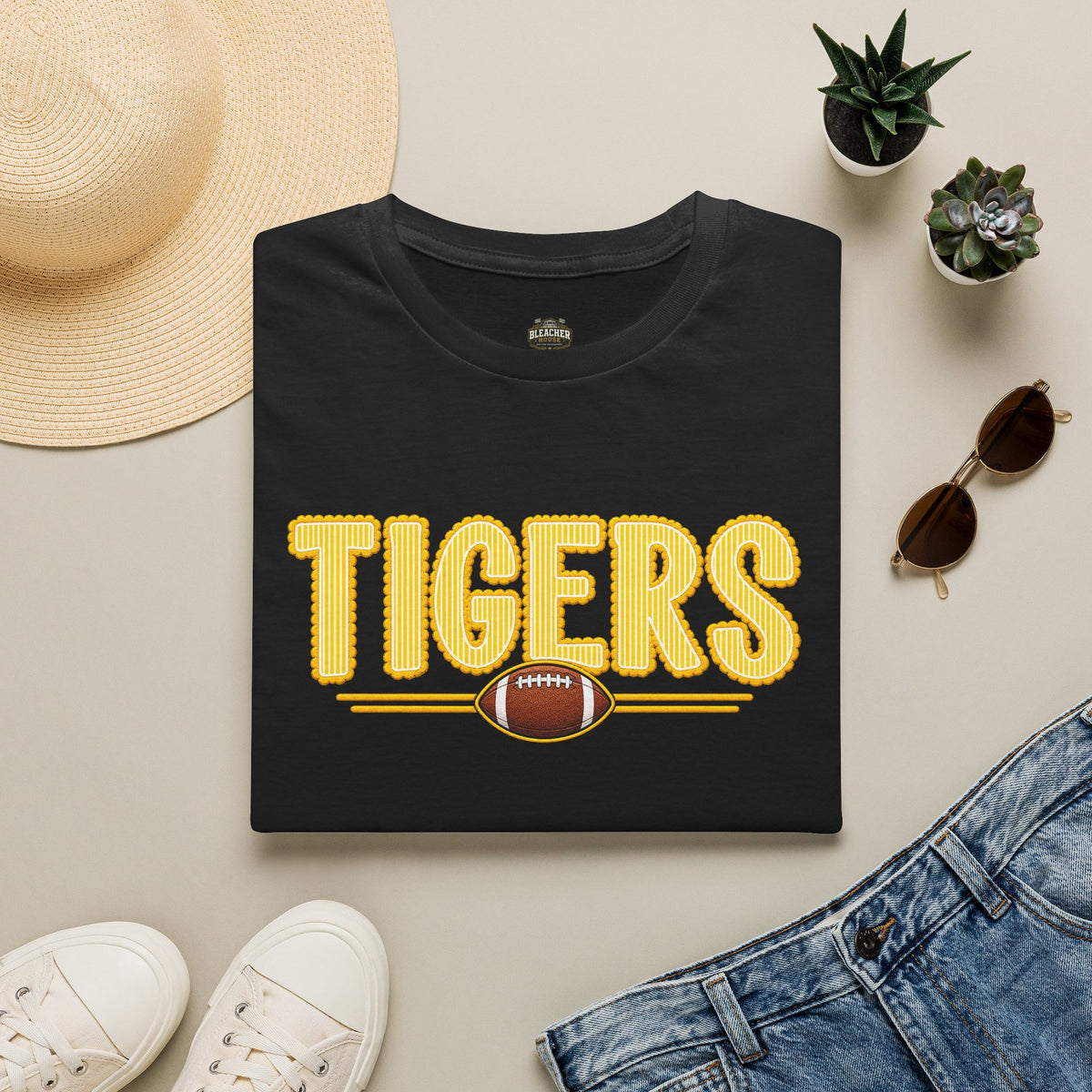 Tigers Football T-Shirt – Vintage Yellow Team Tee