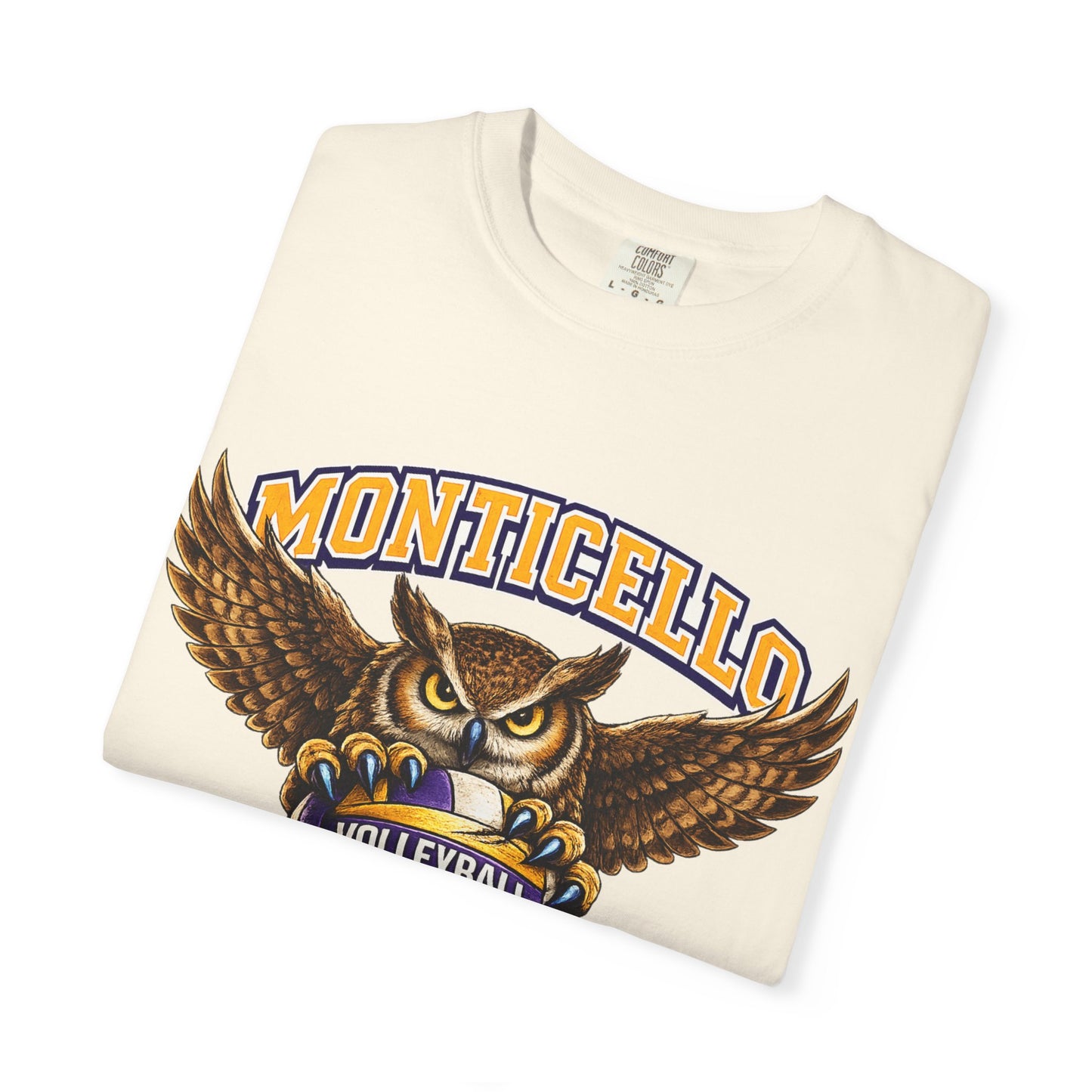 Monticello Sages Volleyball T-Shirt — Vintage Owl & Wings Team Tee