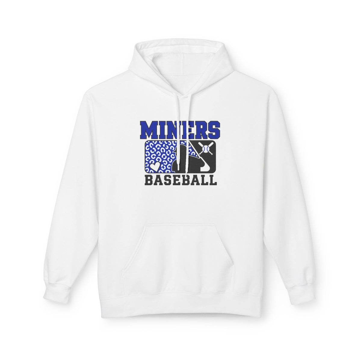 Miners Baseball Hoodie — Leopard Print Team Logo Pullover