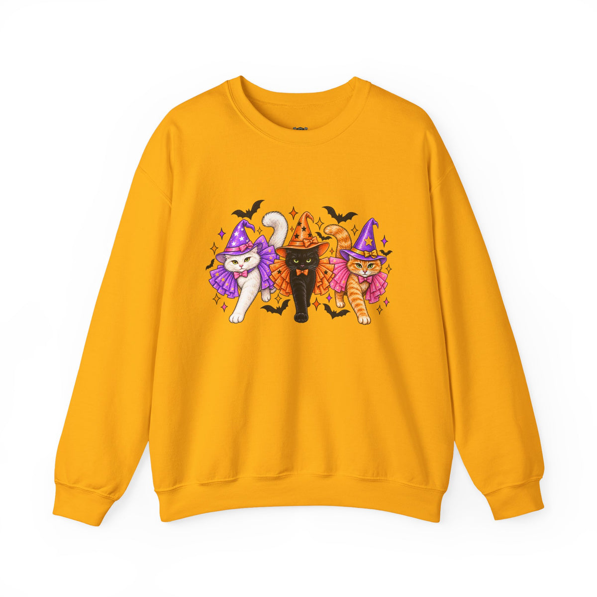 Halloween Witch Cats Crewneck Sweatshirt