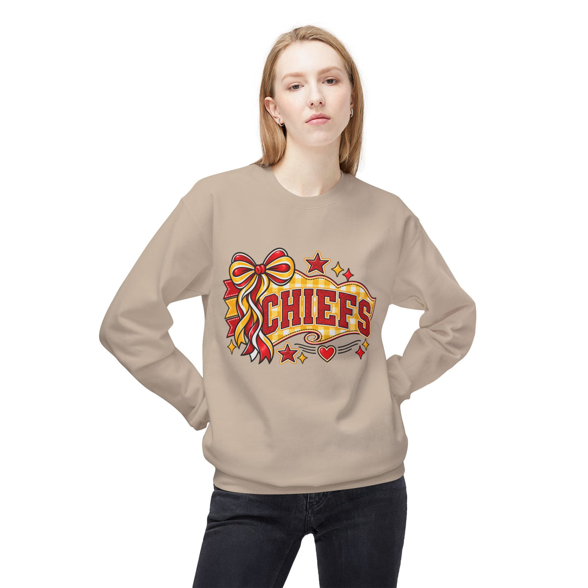 Chiefs Ribbon & Banner Crewneck Sweatshirt - Team Spirit Pullover