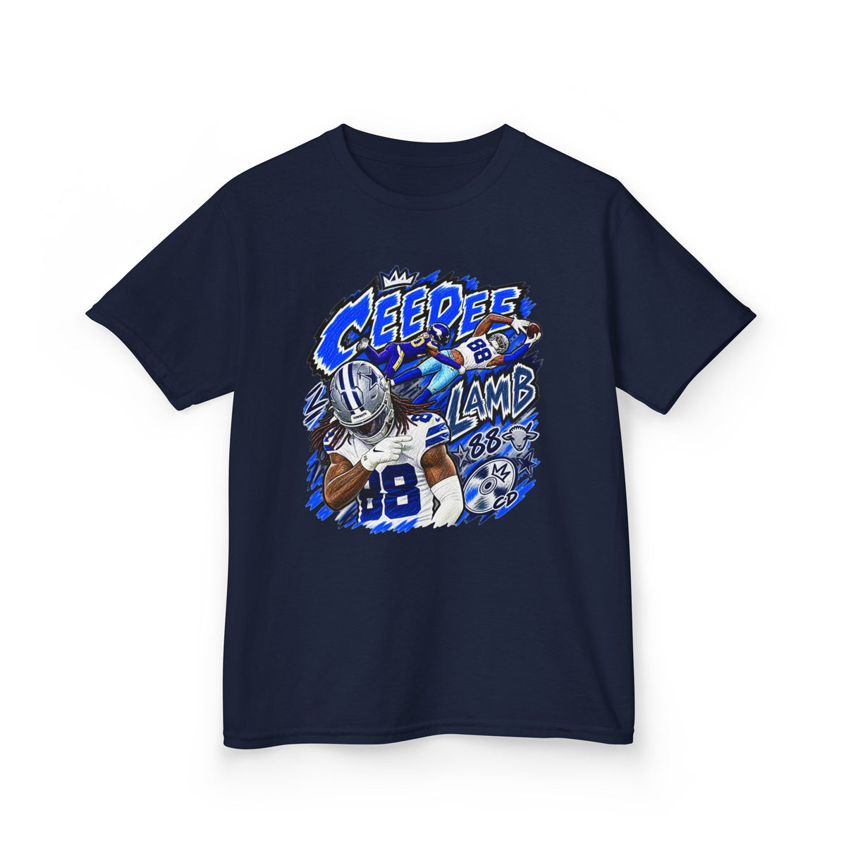 YOUTH CeeDee Lamb Graphic T-Shirt - Sunday Standouts Sketch Series