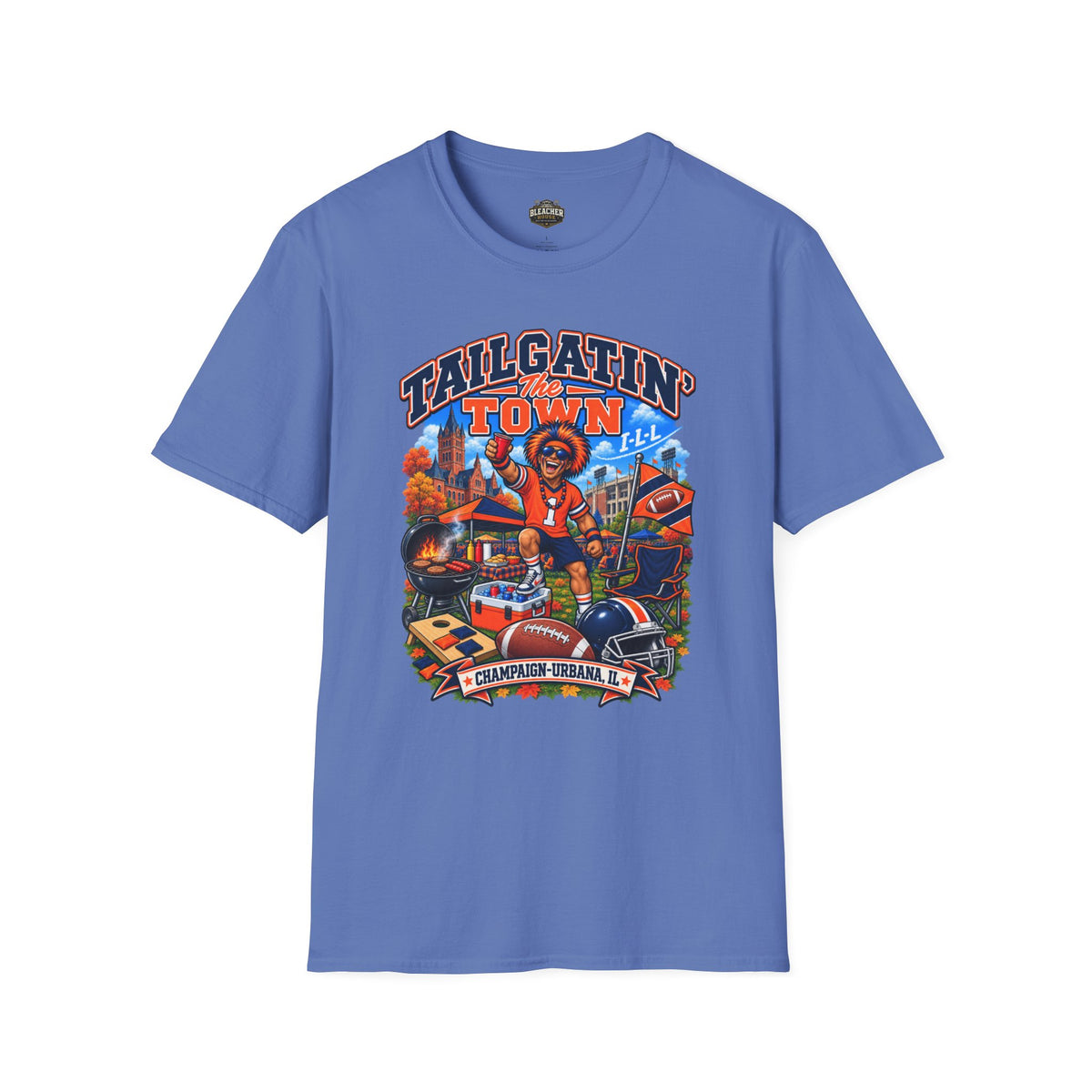 Tailgatin' the Town - ILLINOIS EDITION - College Game Day Tailgate Tee