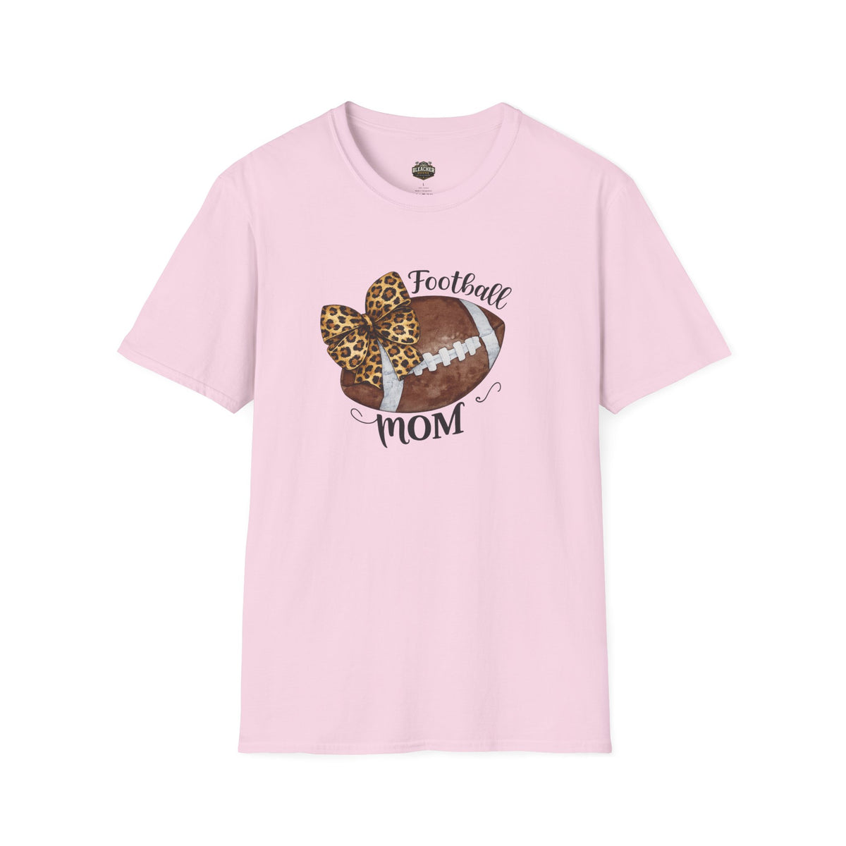 Football Mom T-Shirt — Leopard Bow Game Day Tee