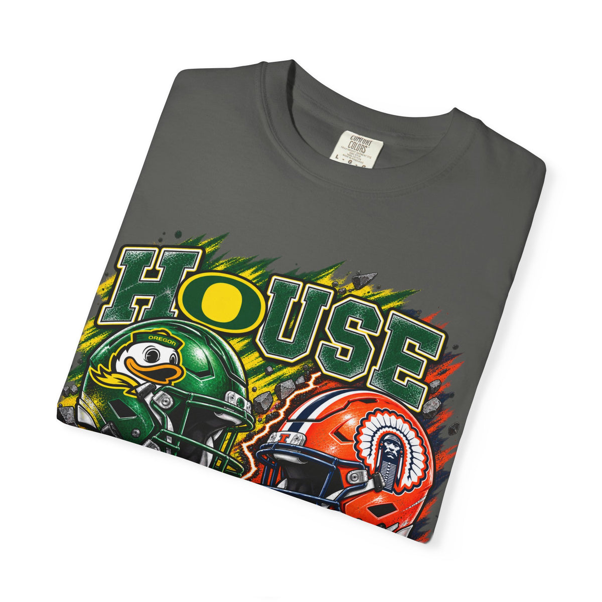 House Divided Football T-Shirt - Oregon vs. Illinois