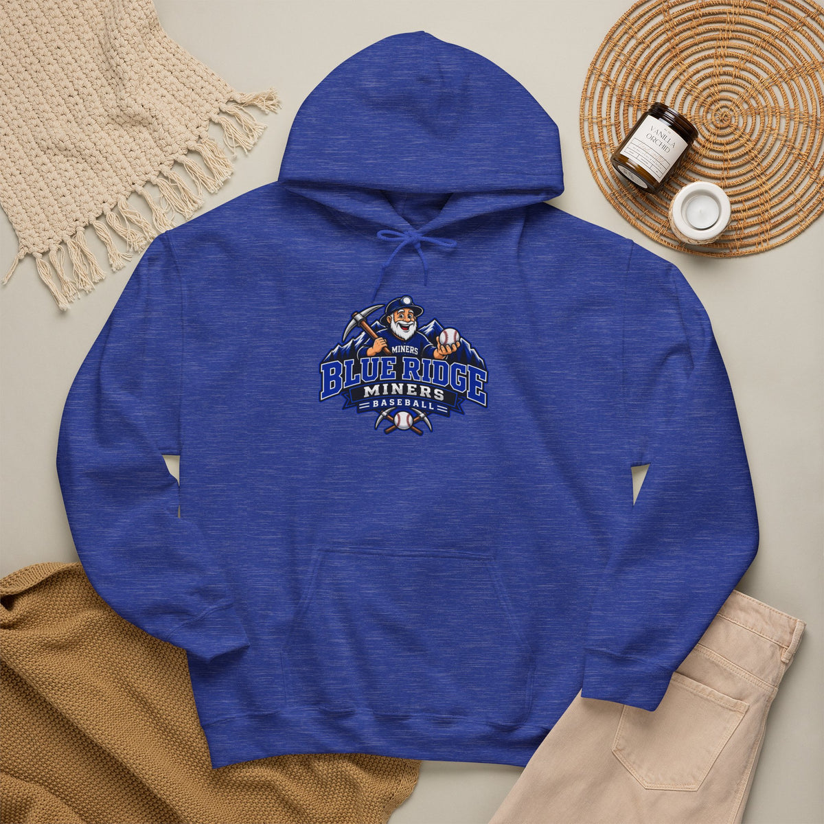 Blue Ridge Miners Mascot Logo Hoodie
