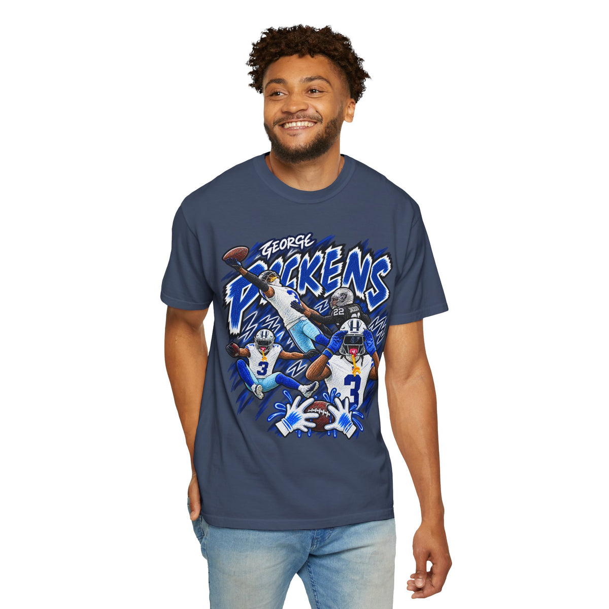 George Pickens Graphic T-Shirt - Sunday Standouts Sketch Series
