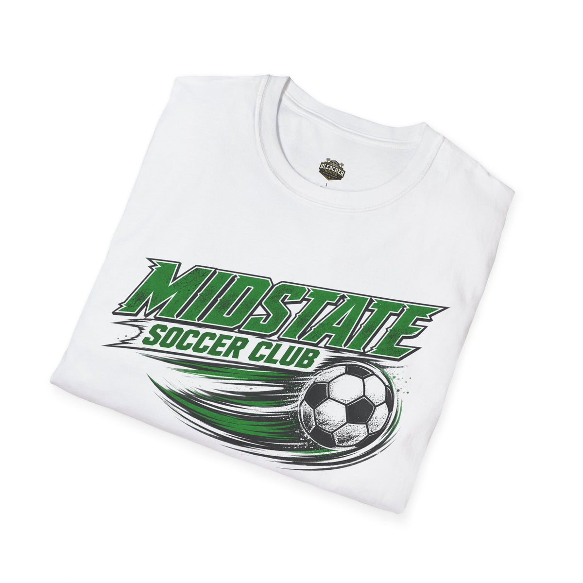 Midstate Soccer Club T-Shirt — Green Vintage Soccer Graphic Tee