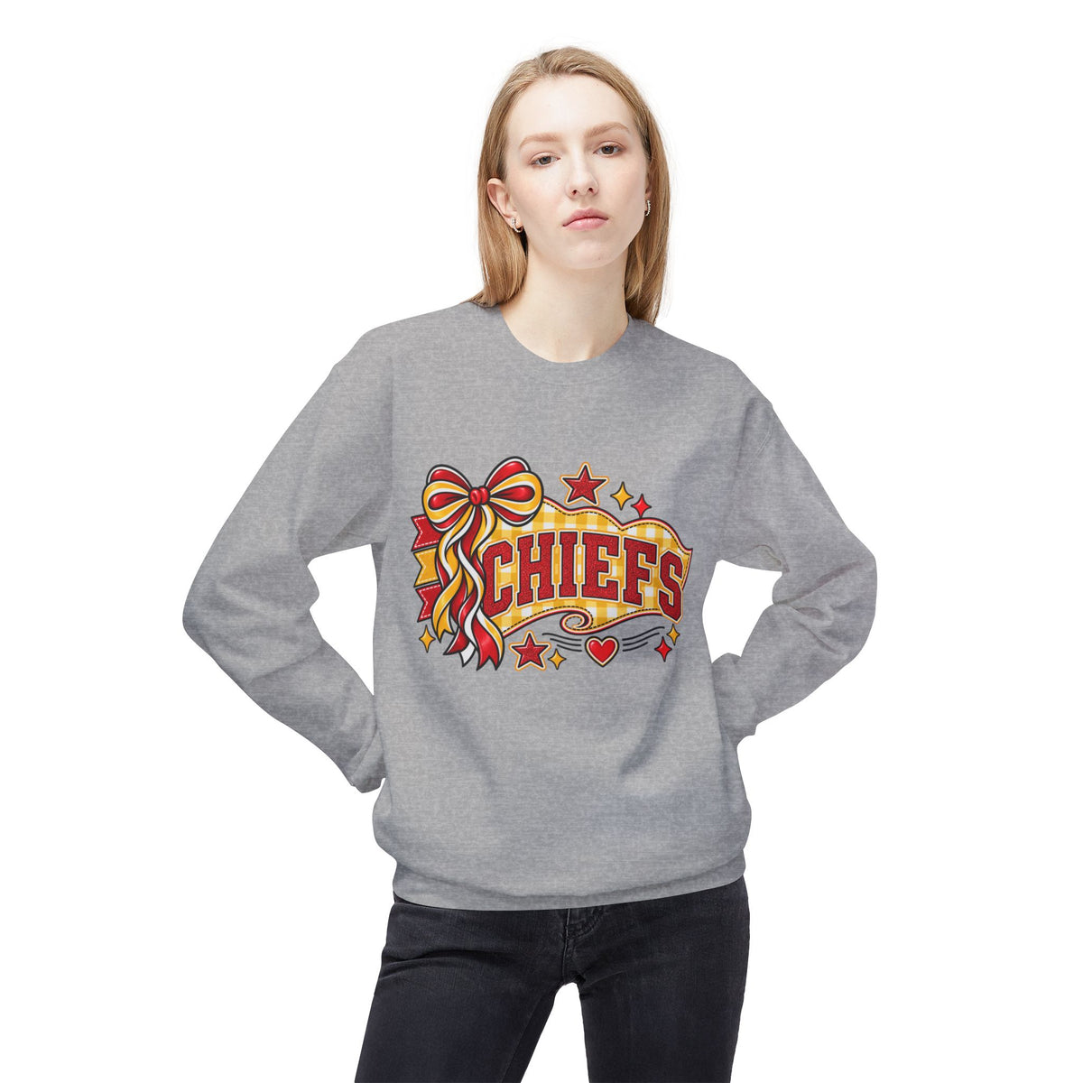 Chiefs Ribbon & Banner Crewneck Sweatshirt - Team Spirit Pullover