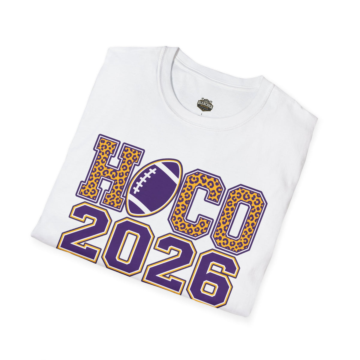 Homecoming 2026 Football Tee — HOCO 2026 Leopard Accent T-Shirt