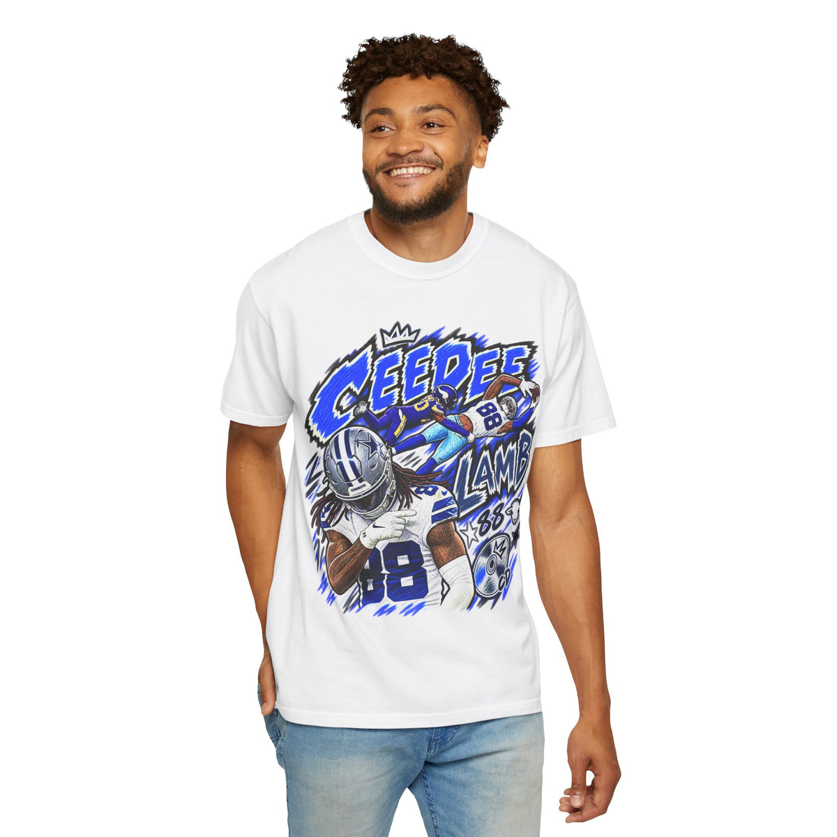 CeeDee Lamb Graphic T-Shirt - Sunday Standouts Sketch Series