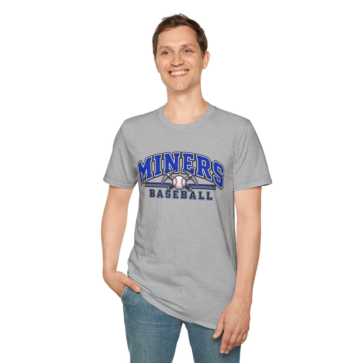 Miners Baseball T-Shirt – Team Logo Unisex Softstyle T shirt