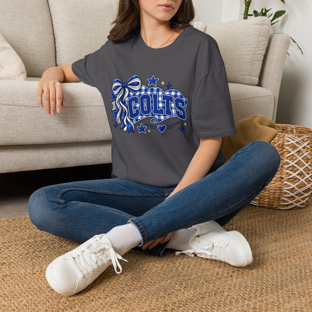 Colts Ribbon & Banner T-Shirt — Team Spirit Tee